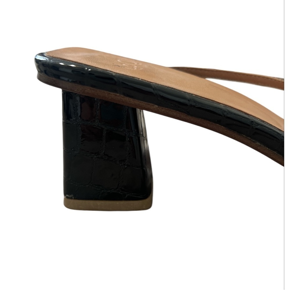 LOQ MANOLA SANDALS - BLACK PATENT CROC - Picture 10 of 15